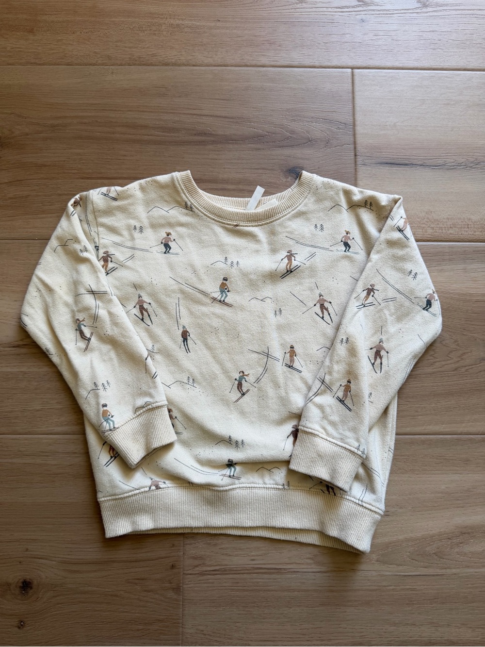 Rylee + Cru Cream Ski Print Sweatshirt